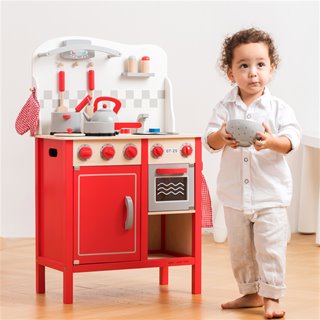New Classic Toys - Kinderkeuken - Bon Appetit - DeLuxe - Rood